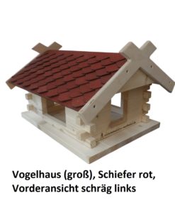 23.230-02 Vogelhaus (groß), Schiefer rot - 4